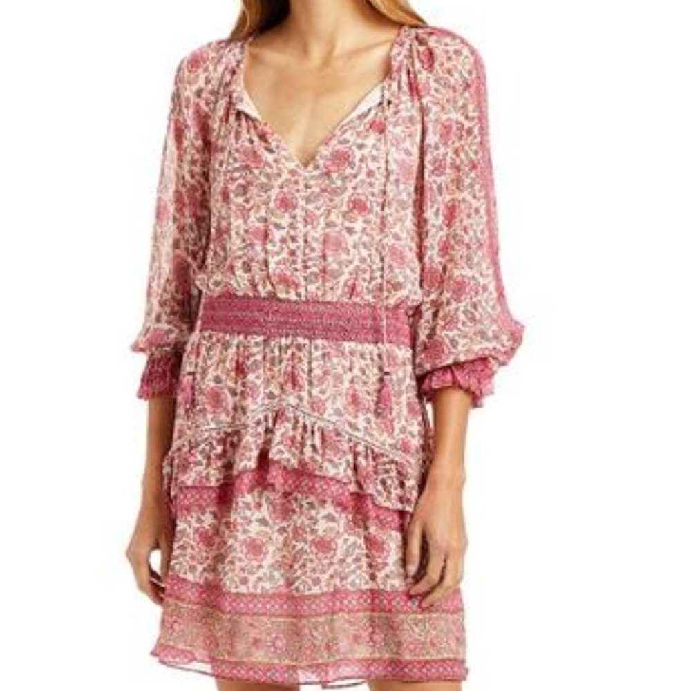Anthropologie Love the Label Love Sam Tippy Border Print Dress - Picture 9 of 9